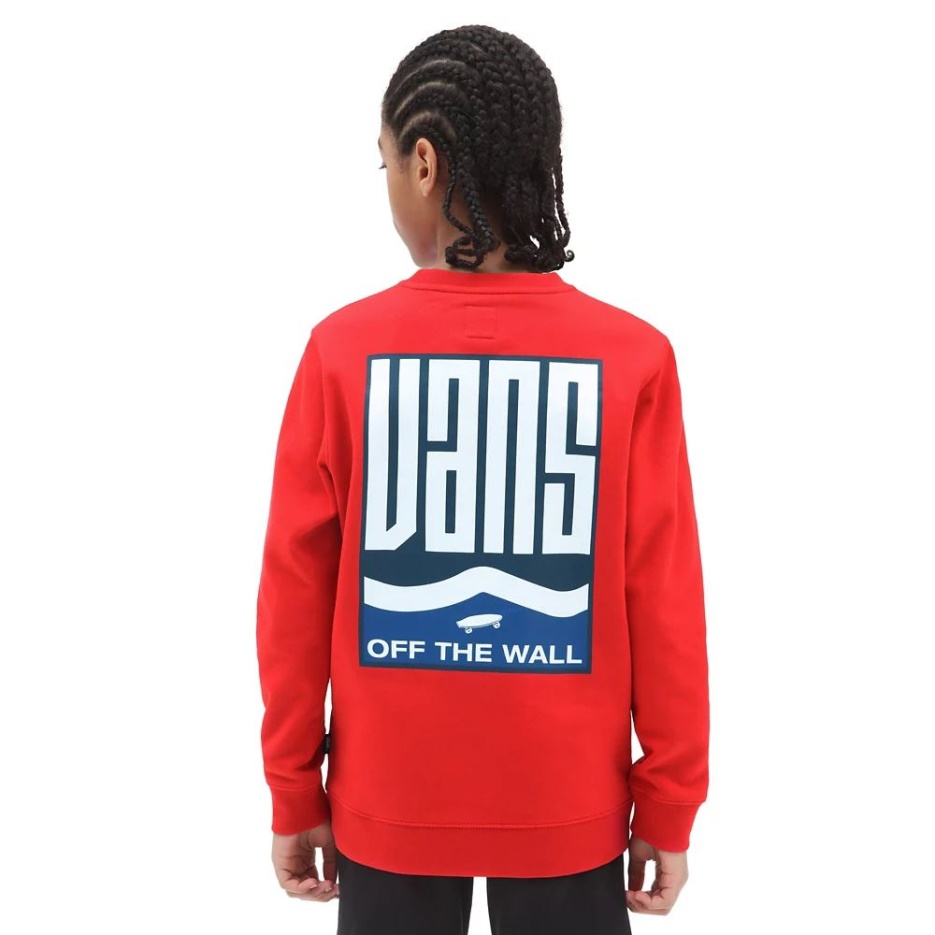 Pull Vans Maze Crew (8-14 Ans) Rouge