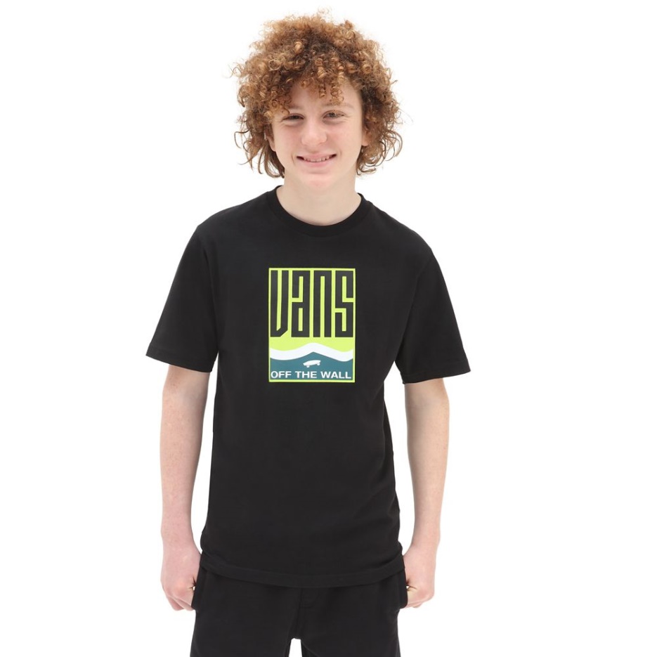 T-shirt Garçons Vans Maze (8-14 Ans) Noir