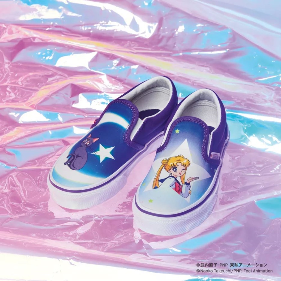 Chaussures Enfant Vans X Pretty Guardian Sailor Moon Classic Slip-on (4-8 Ans) Bleu-violet