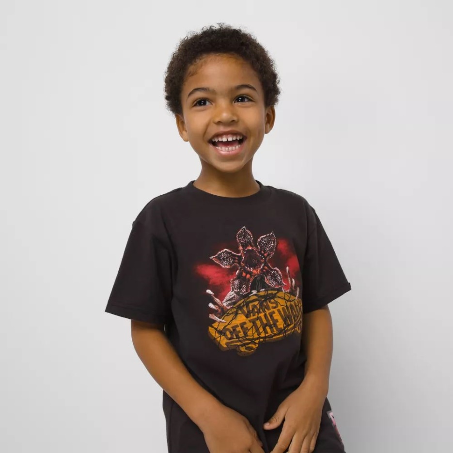 T-shirt Petits Enfants Vans X Choses étranges (2-8 Ans) Noir