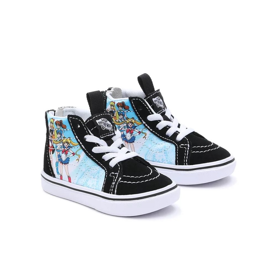 Chaussures Enfant Vans X Pretty Guardian Sailor Moon Comfycush Sk8-hi Zip (1-4 Ans) Noir