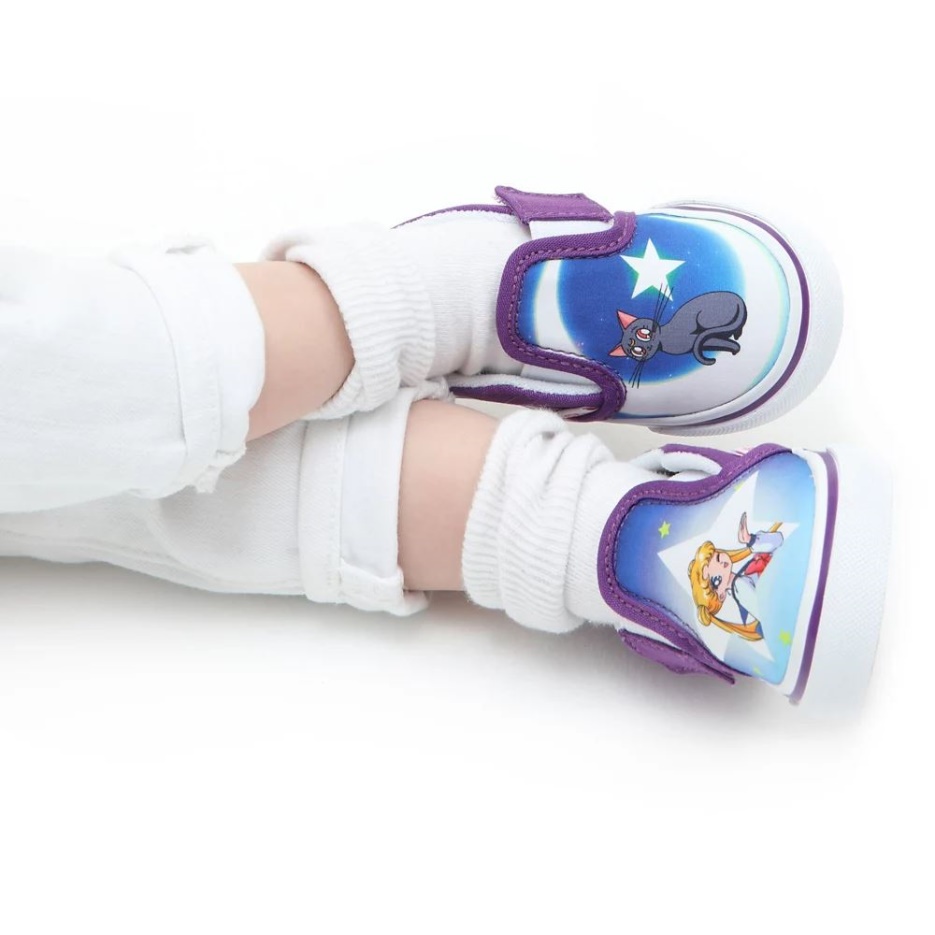 Chaussures Enfant Vans X Pretty Guardian Sailor Moon Slip-on V (1-4 Ans) Bleu-violet