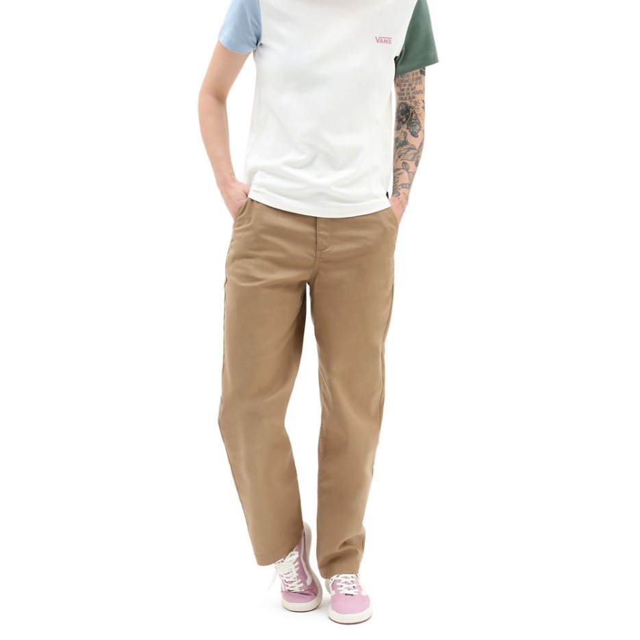 Pantalon Chino Vans Authentique Femme Marron