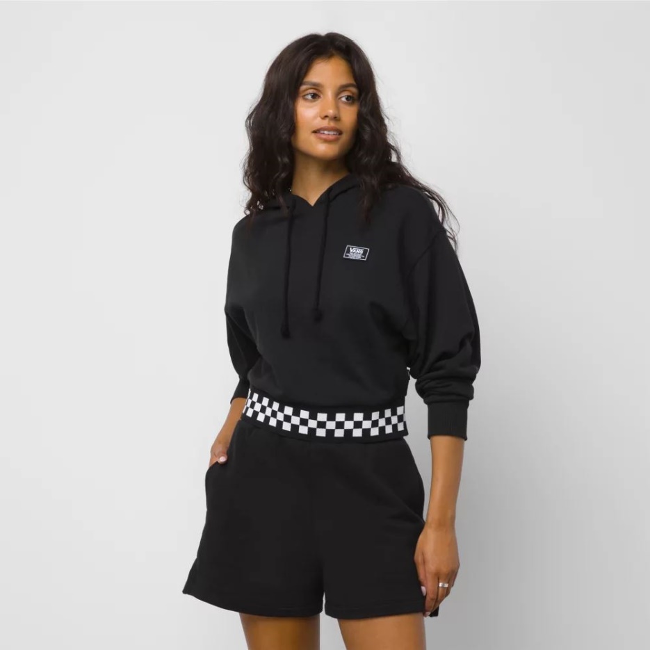 Vans Boom Boom Check Sweat à Capuche Noir