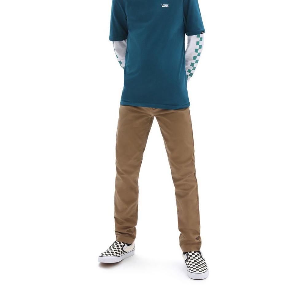Vans Pantalon Chino Authentique Garçons (8-14 Ans) Marron