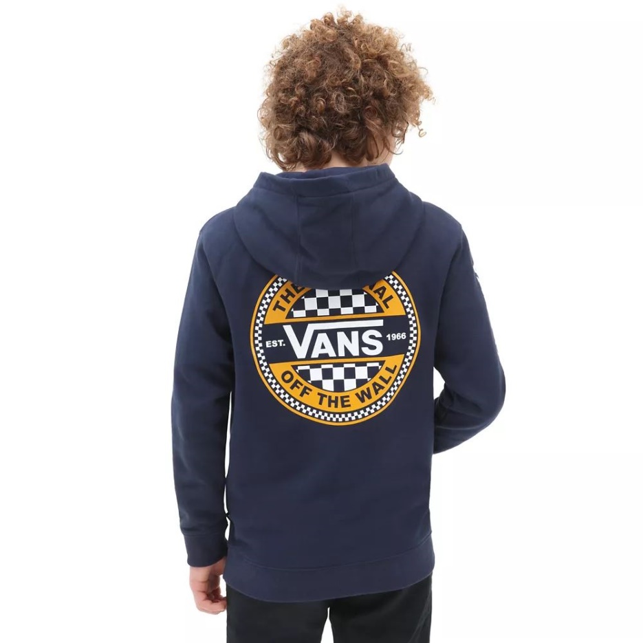 Vans Hoodie Pullover à Carreaux Cercles Garçons (8-14 Ans) Bleu