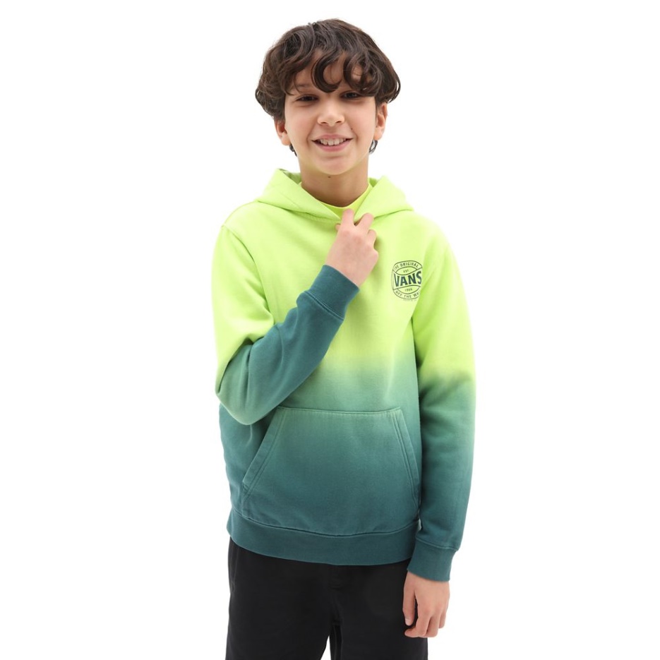 Vans Garçons Dip-dye Sweat Vert-jaune