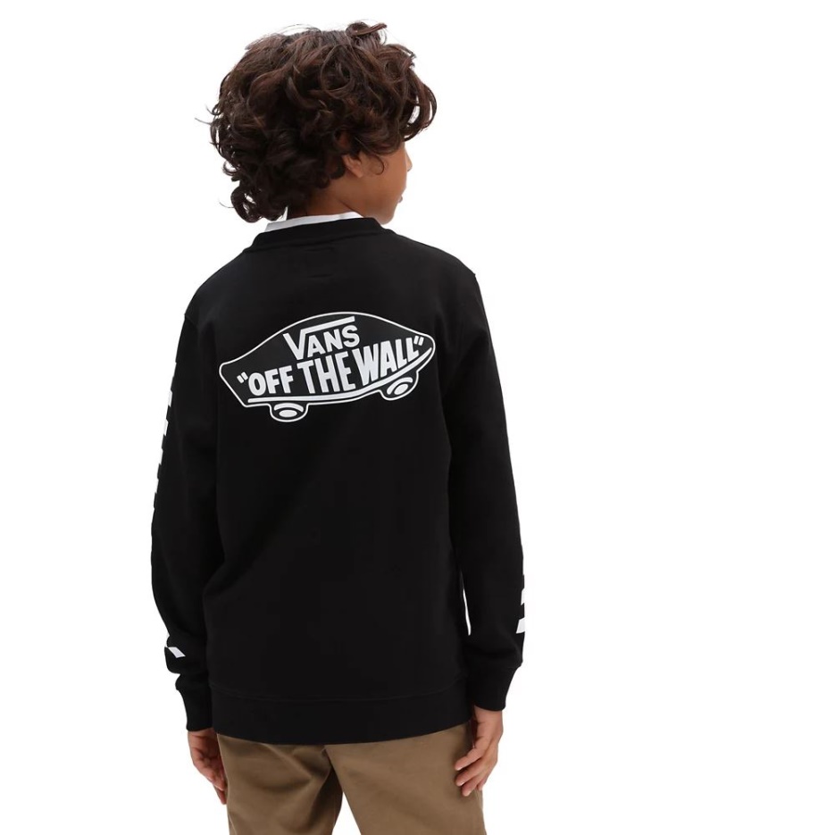Vans Boys Exposition Check Crew Pullover (8-14 Ans) Noir