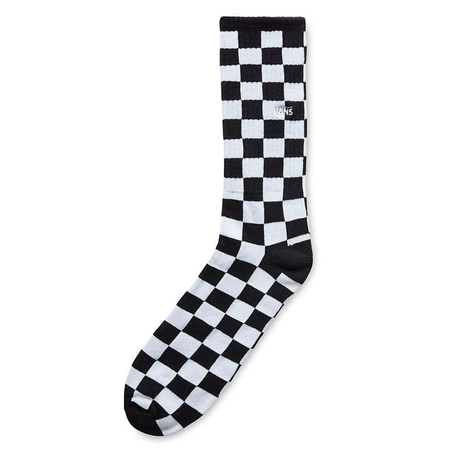 Chaussettes Vans Checkerboard Ii Crew (1 Paire Pk) Noir-blanc