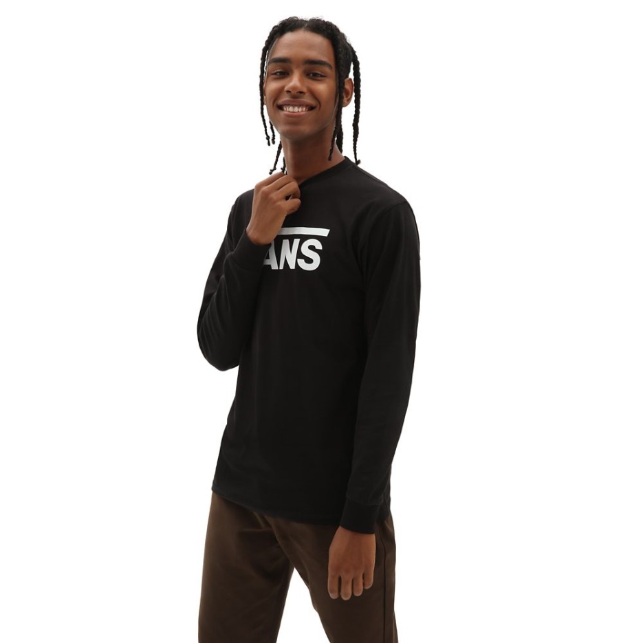 Vans Classic T-shirt Manches Longues Noir-blanc