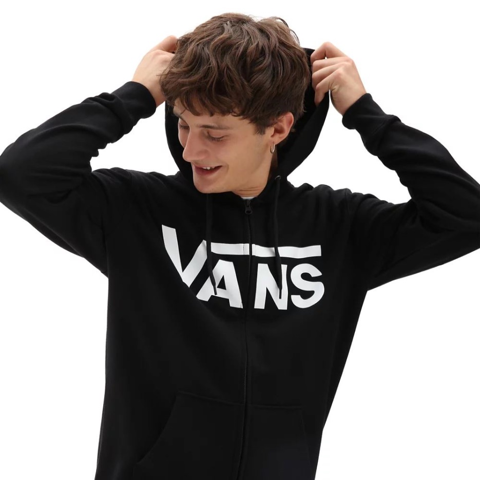 Vans Classic Sweat à Capuche Zippé Noir-blanc