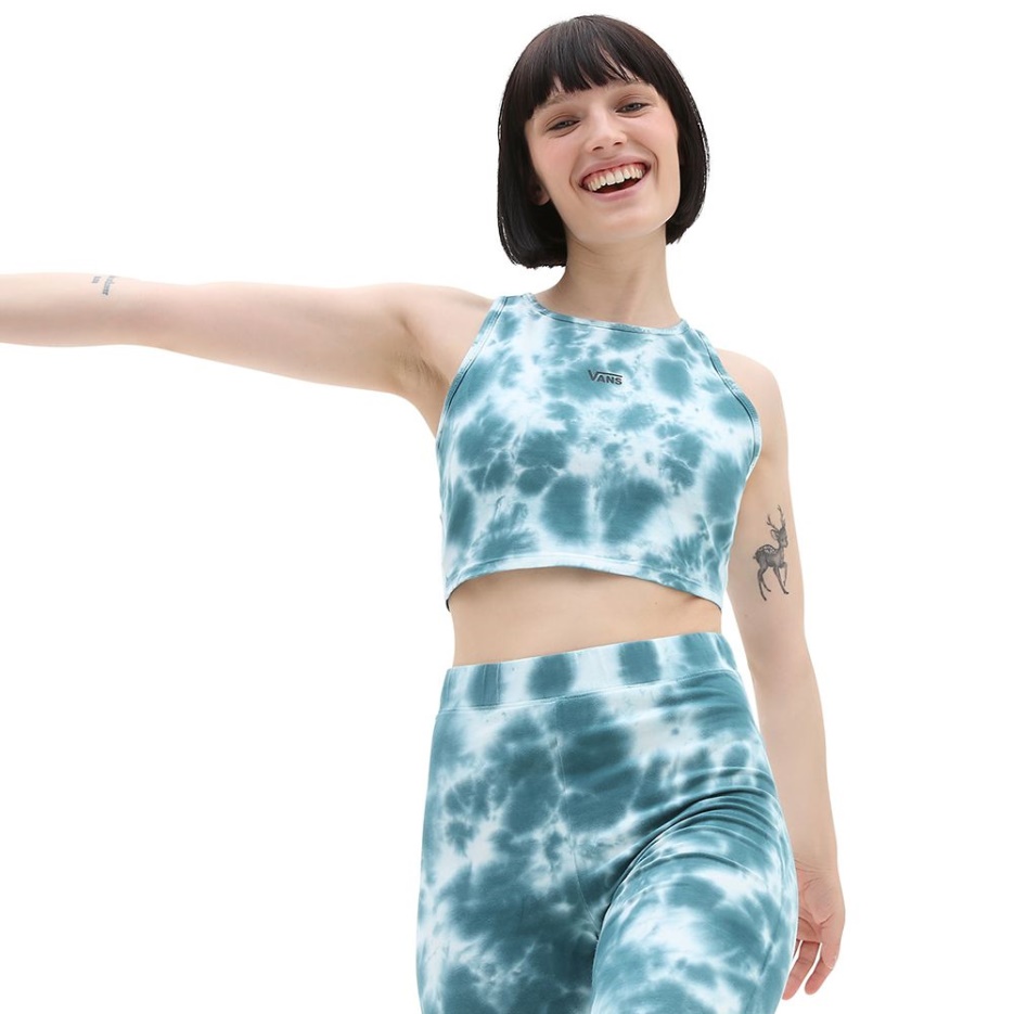 Vans Cloud Wash Longline Racerback Bralette Bleu