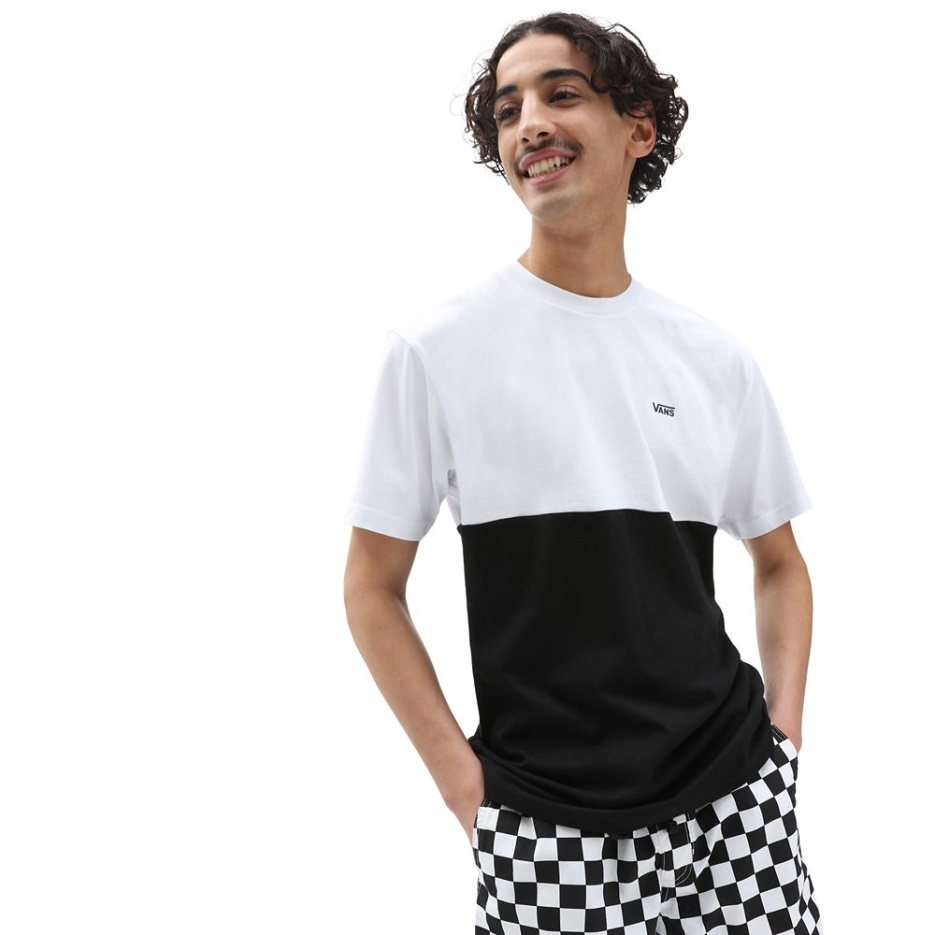 T-shirt Vans Colorblock Noir-blanc