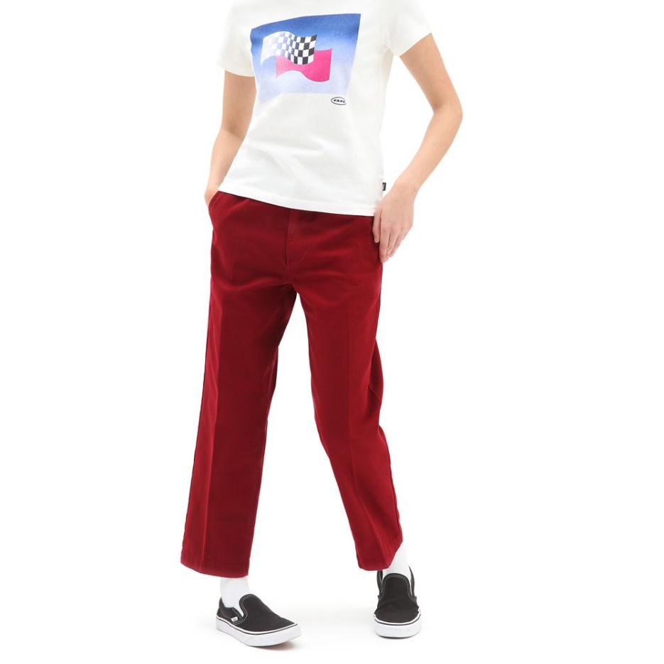 Pantalon Vans Curren X Knost Rouge
