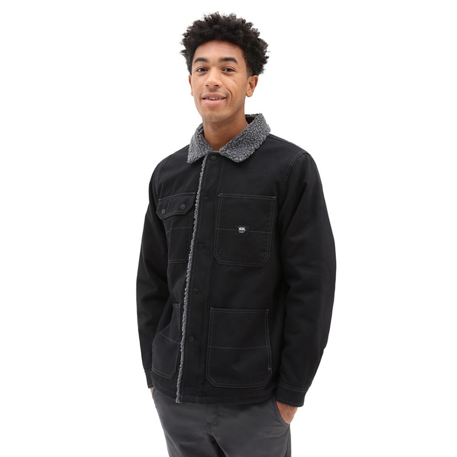 Vans Drill Manteau De Corvée Veste Sherpa Gris
