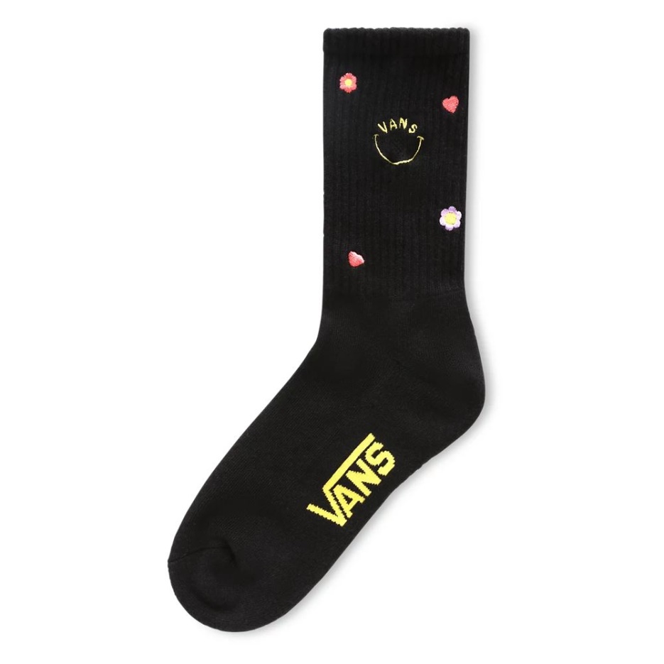 Chaussettes Mi-mollet Brodées Vans (1 Paire) Noir