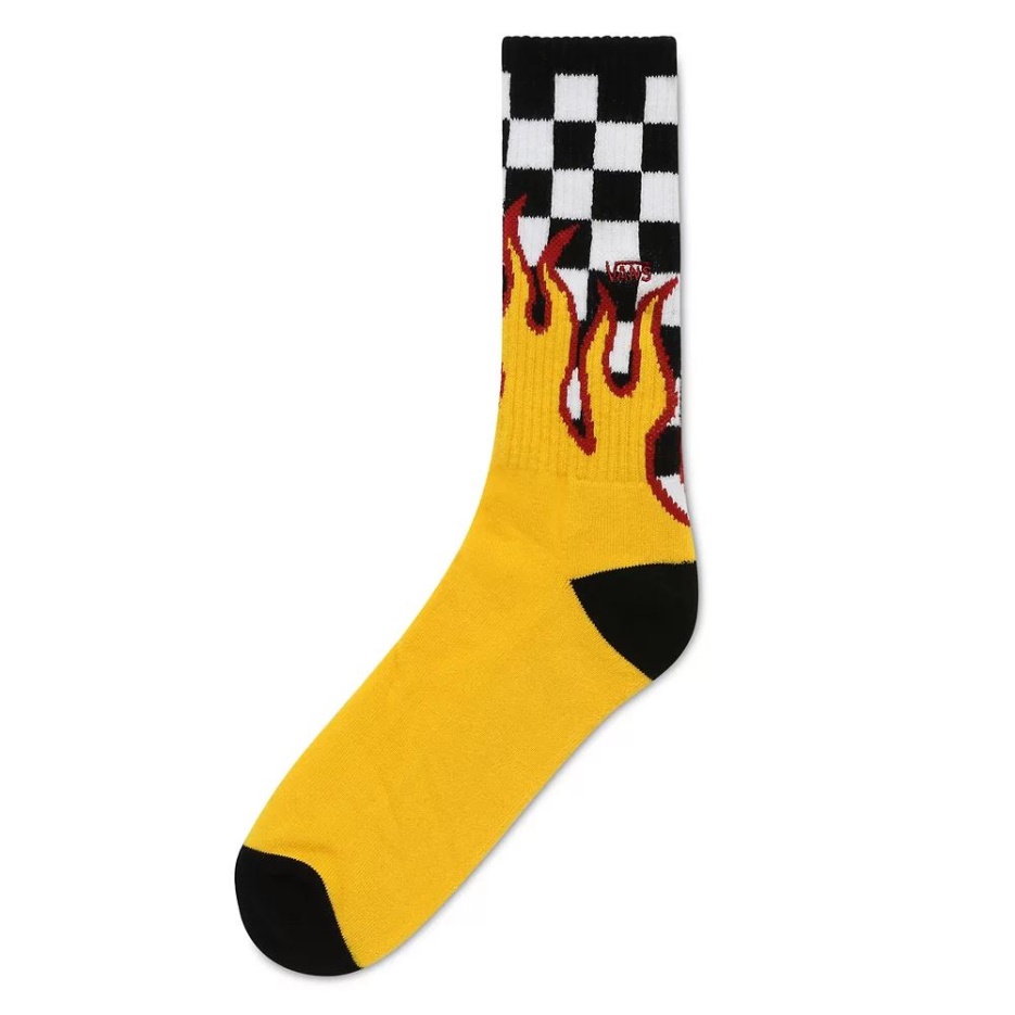 Chaussettes Vans Flame Check Crew (1 Paire) Noir