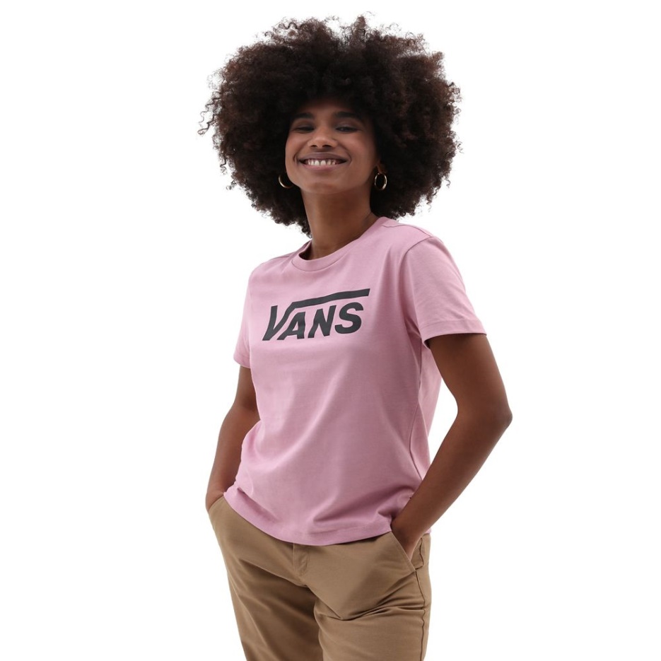 T-shirt Vans Flying V Crew Rose