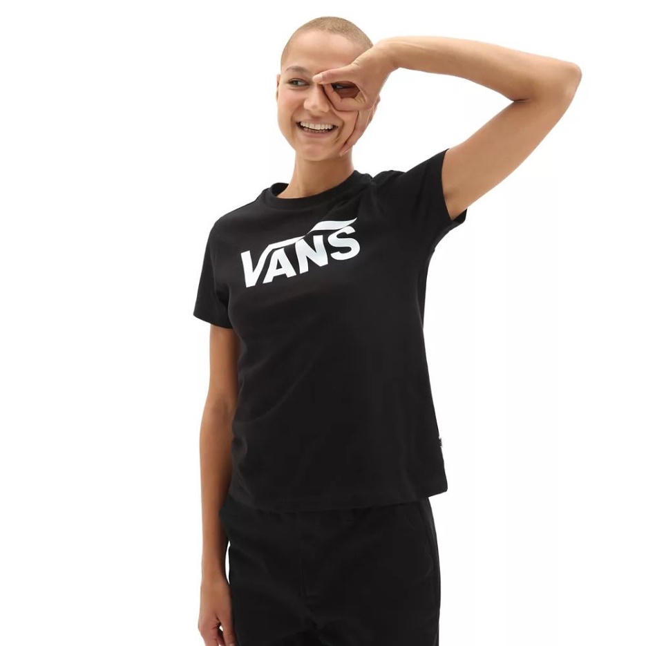 Vans Flying V Crew Tee Noir Femmes