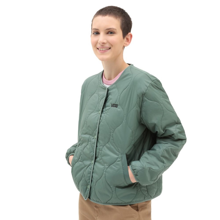 Vans Forces Veste Doublure Courte Réversible Vert