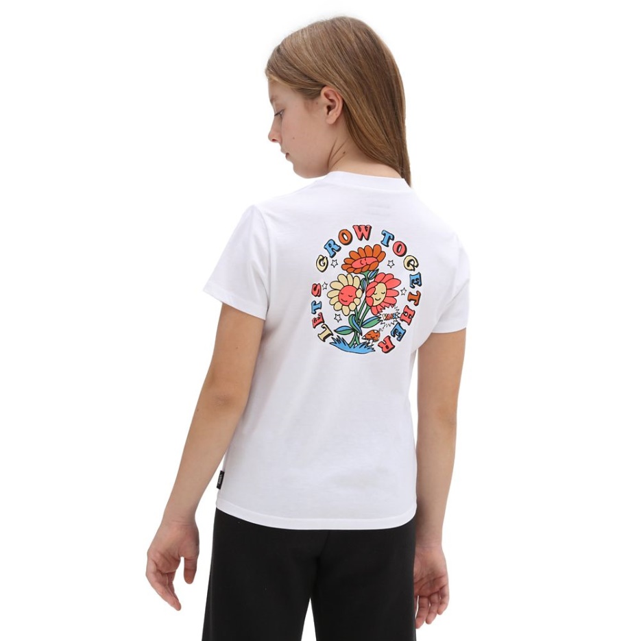 Vans Girls Let Grow Bff Tee (8-14 Ans) Blanc