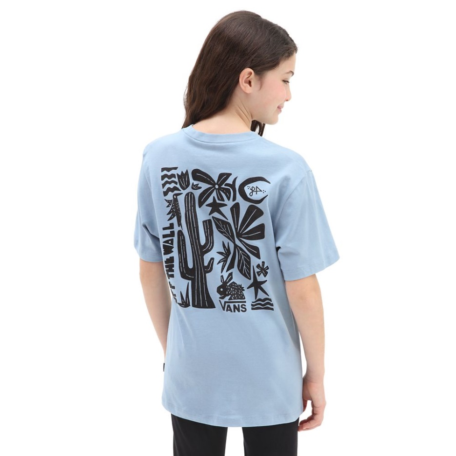 T-shirt Vans Girls Little Lizzie (8-14 Ans) Bleu