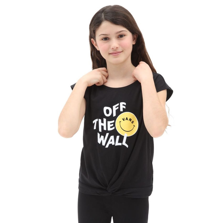 Vans Girls Mar Mar T-shirt à Nœud (8-14 Ans) Noir