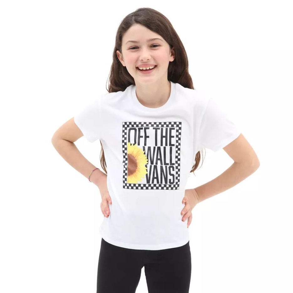 T-shirt Filles Vans Sunlit Crew (8-14 Ans) Blanc