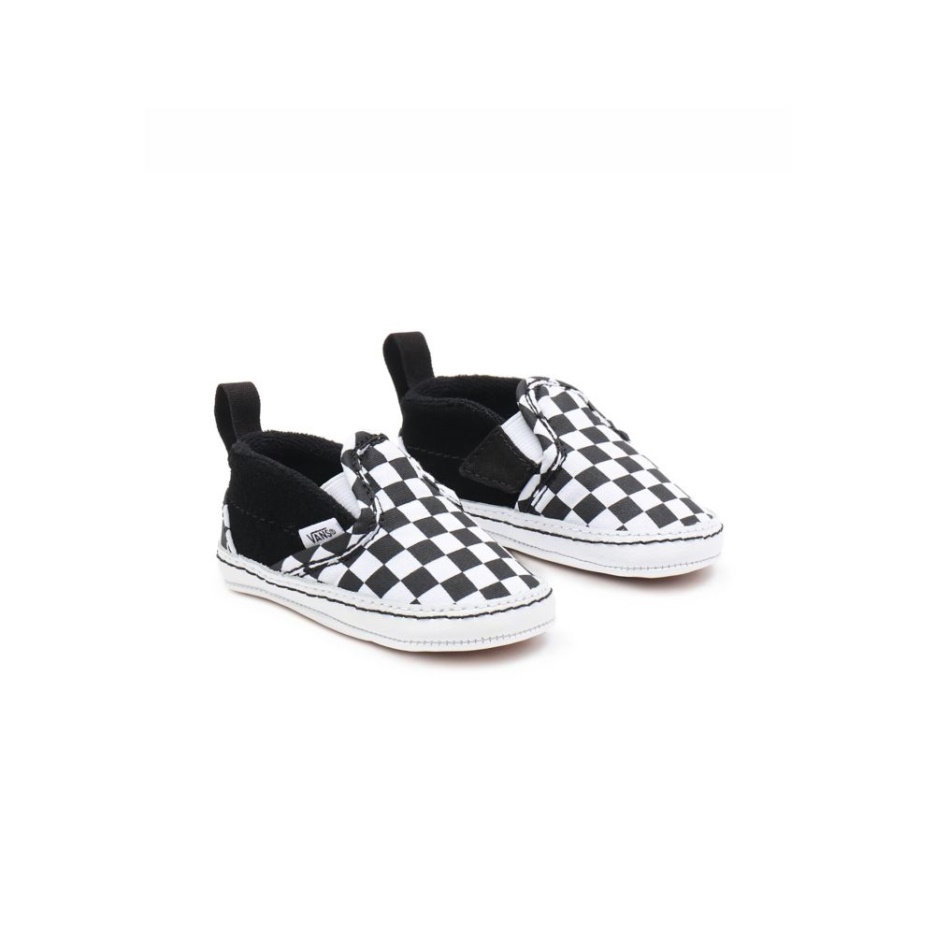 Vans Chaussures Bébé Checker Slip-on V Crèche (0-1 An) Noir