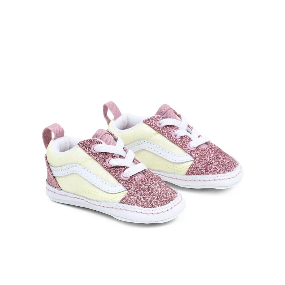 Vans Chaussures Bébé Old Skool Crib (0-1 An) Jaune-rose