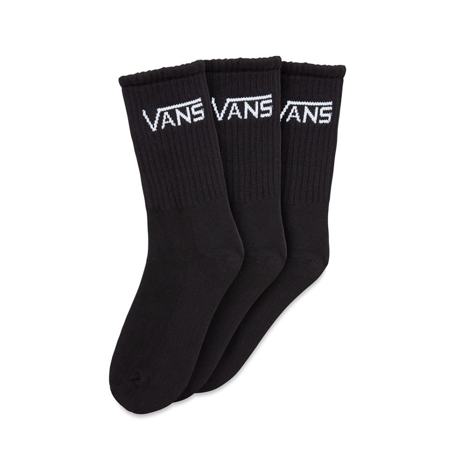 Chaussettes Vans Kids Classic Crew (3 Paires 8-14 Ans) Noir