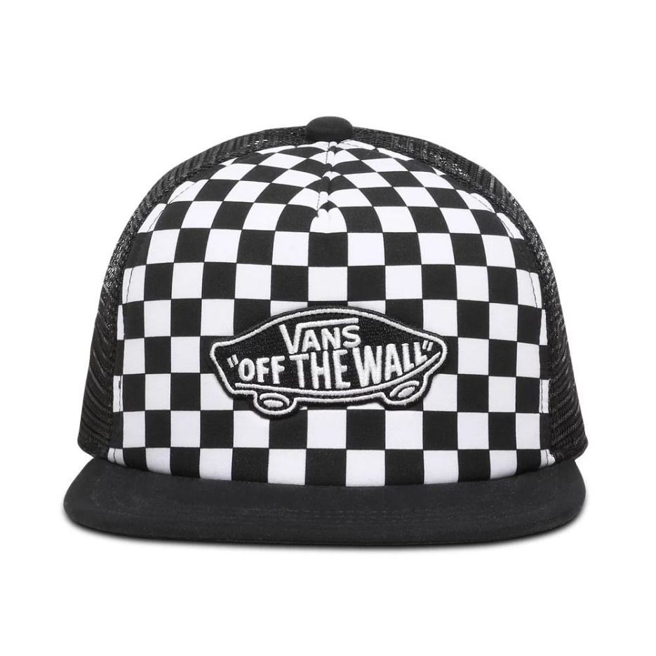 Vans Kids Classic Patch Trucker Plus Chapeau (8-14 Ans) Noir-blanc