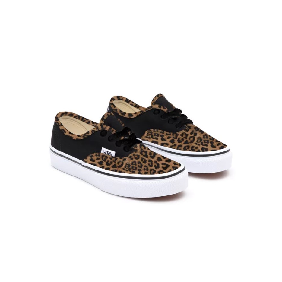 Vans Kids Customs Léopard Chaussures Authentiques (4-8 Ans)