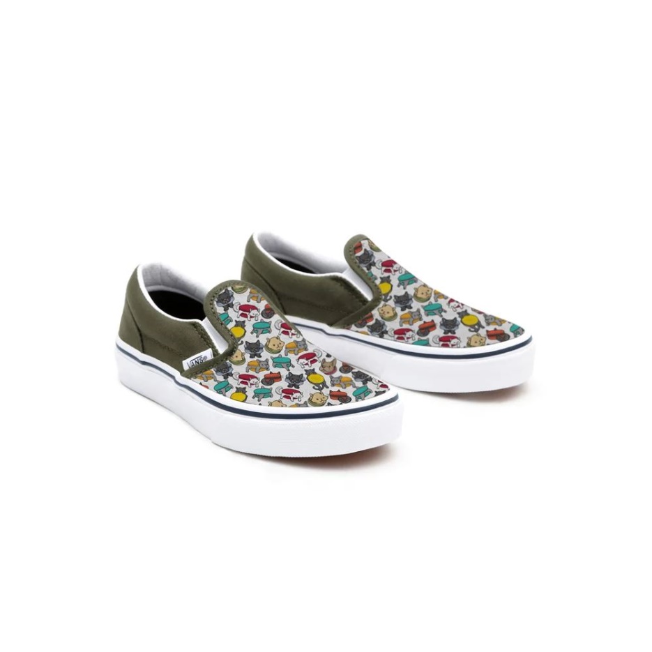 Vans Kids Customs Macaron Pets Chaussures Slip-on (4-8 Ans)