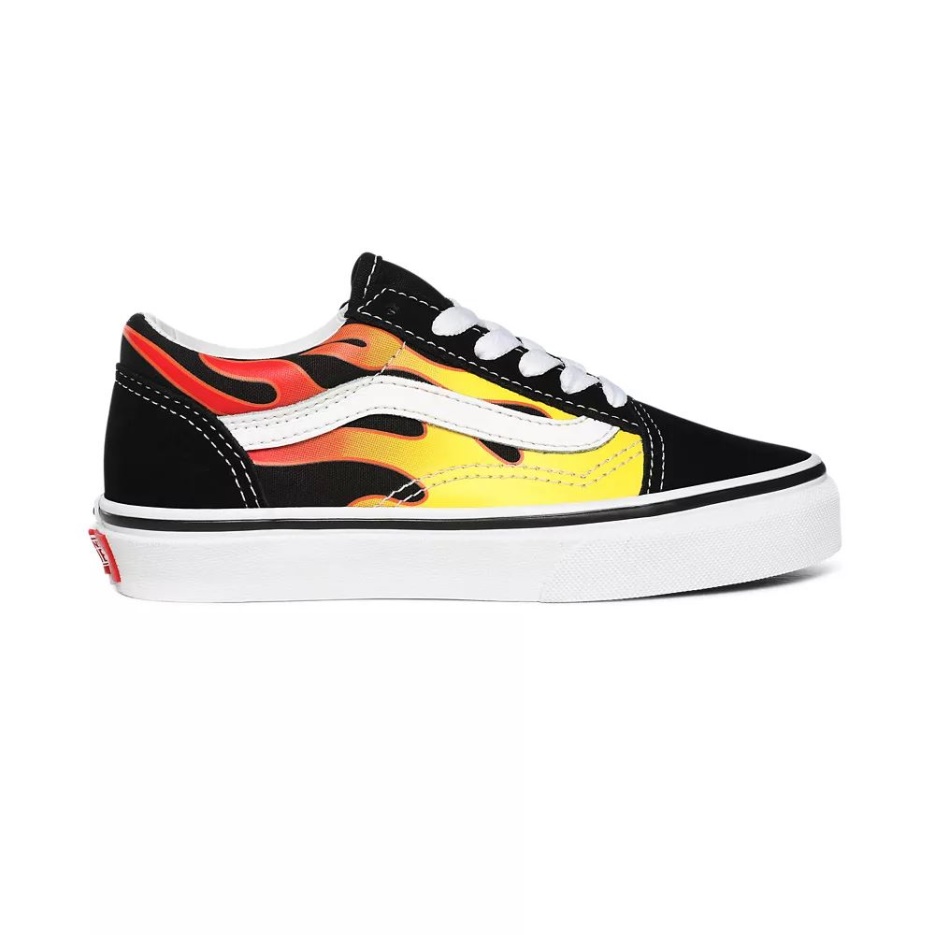 Chaussures Vans Kids Flamme Old Skool (4-8 Ans) Noir