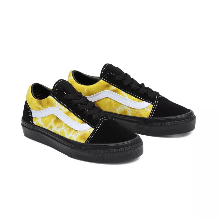 Chaussures Vans Kids Old Skool (4-8 Ans) Noir-jaune