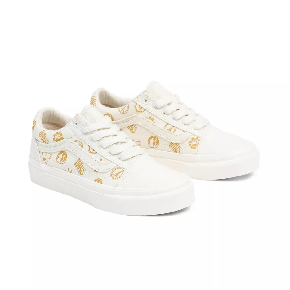 Chaussures Vans Kids Old Skool (4-8 Ans) Blanc