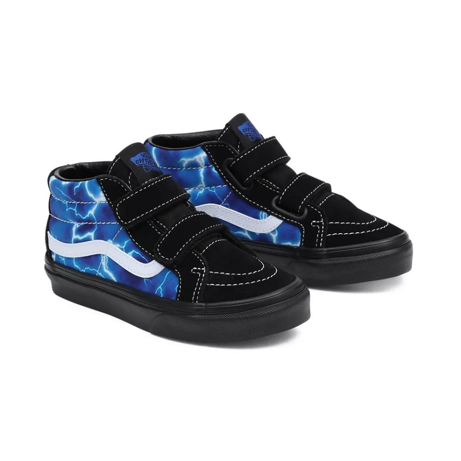 Chaussures Vans Kids Sk8-mid Reissue V (4-8 Ans) Bleu-noir