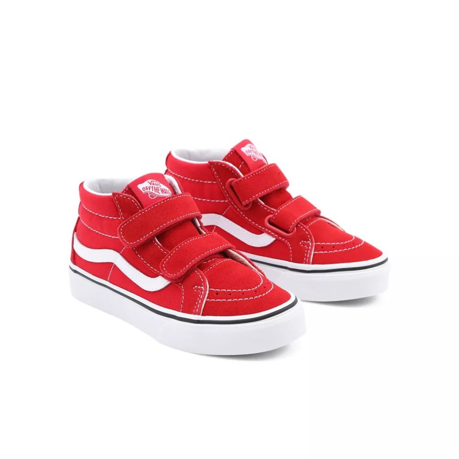 Chaussures Vans Kids Sk8-mid Reissue V (4-8 Ans) Rouge