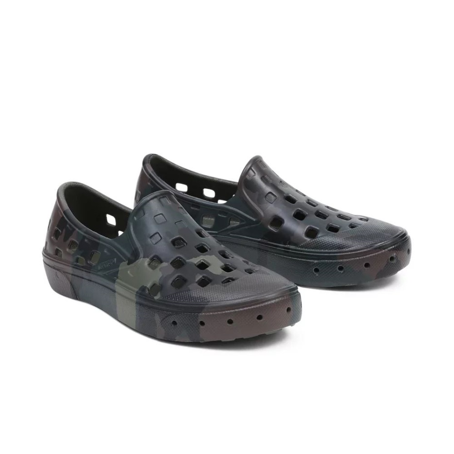 Vans Chaussures Enfant Slip-on Trk (4-8 Ans) Vert-marron