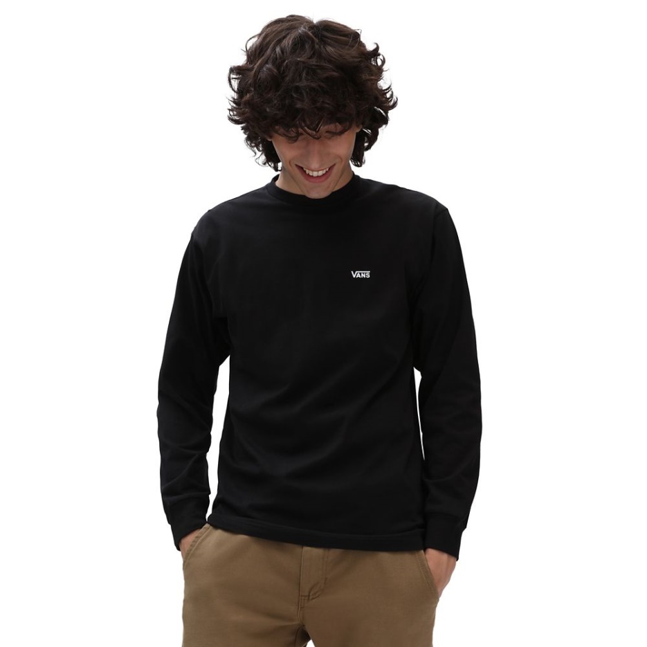 Vans Left Chest Hit T-shirt Manches Longues Noir-blanc