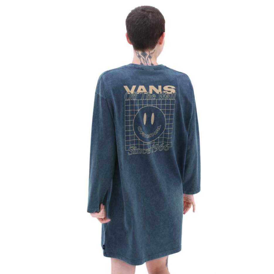 Vans Mootoo Robe Manches Longues Bleu