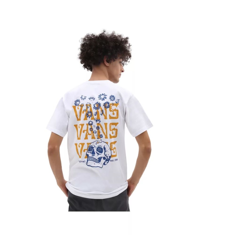 Vans Og Skull Trip T-shirt Blanc Homme