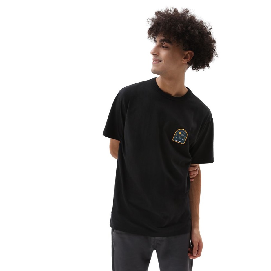 Vans Off The Wall T-shirt Patch Devant Noir