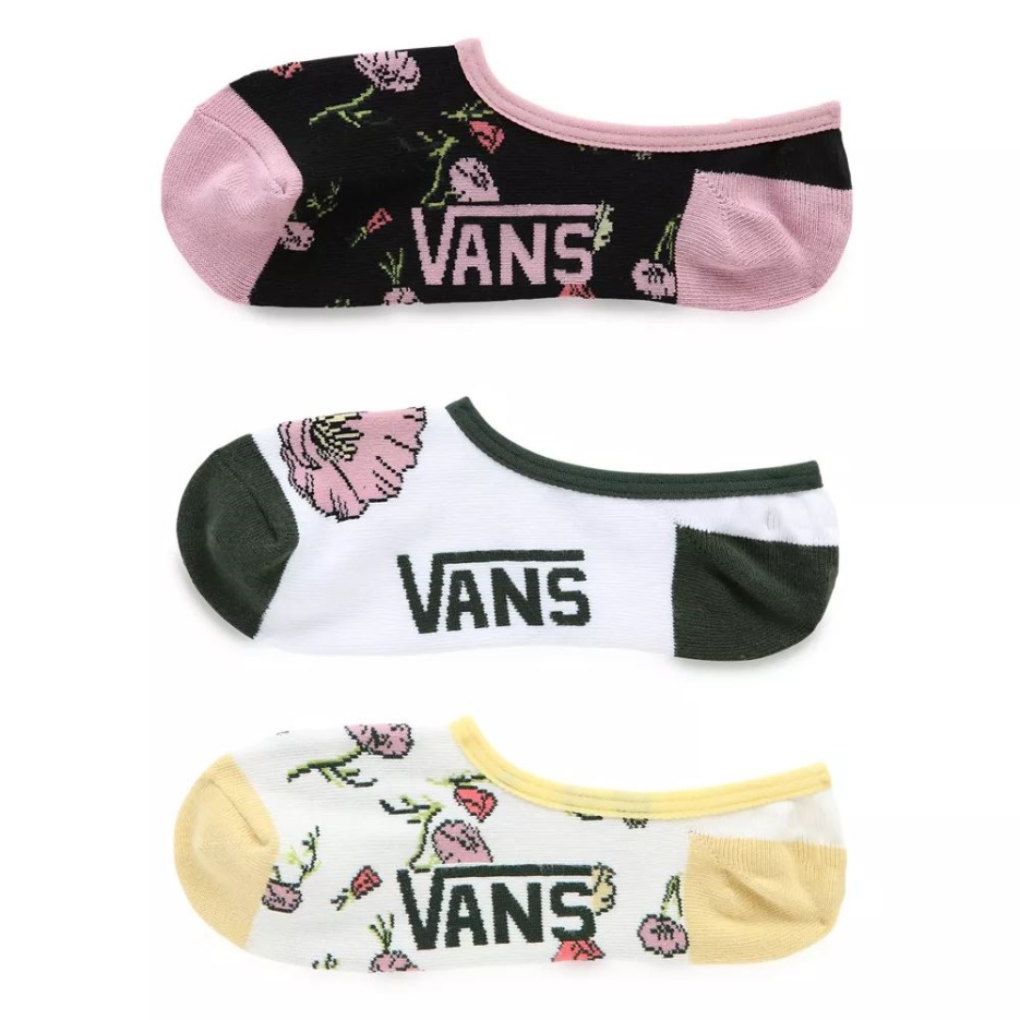 Chaussettes Vans Poppy Ditsy Canoodle (3 Paires) Rose