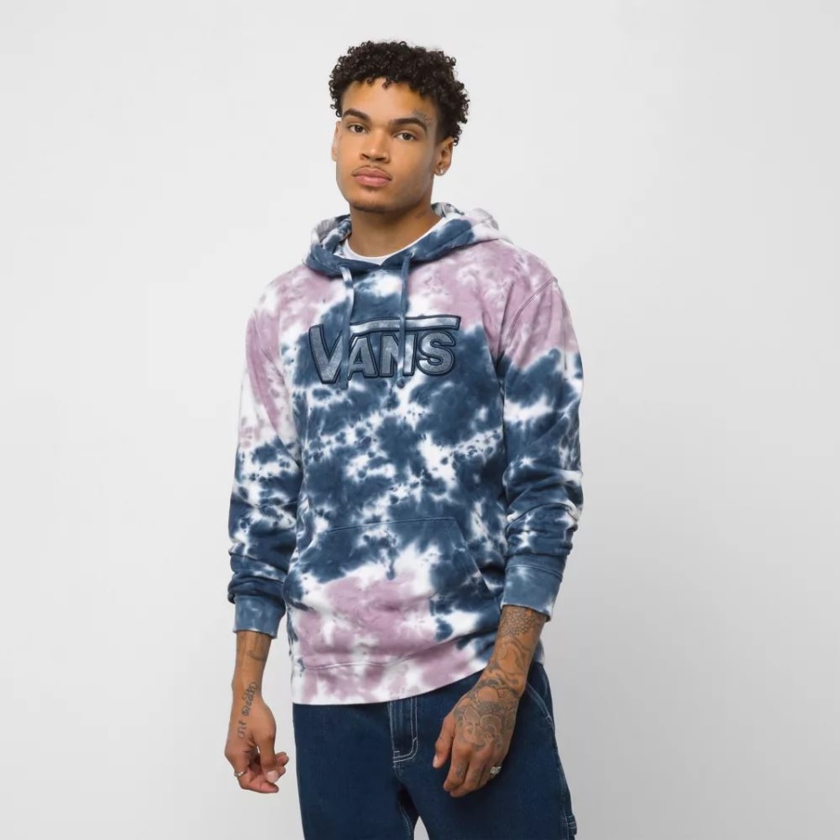 Vans Reverse Applique Sweat à Capuche Bleu-blanc