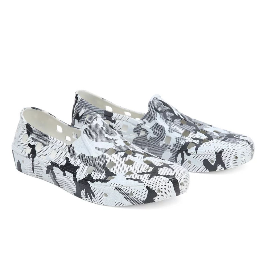 Vans Slip-on Trk Chaussures Gris-blanc