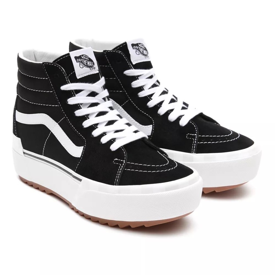 Vans Daim/toile Sk8-hi Chaussures Empilées Noir