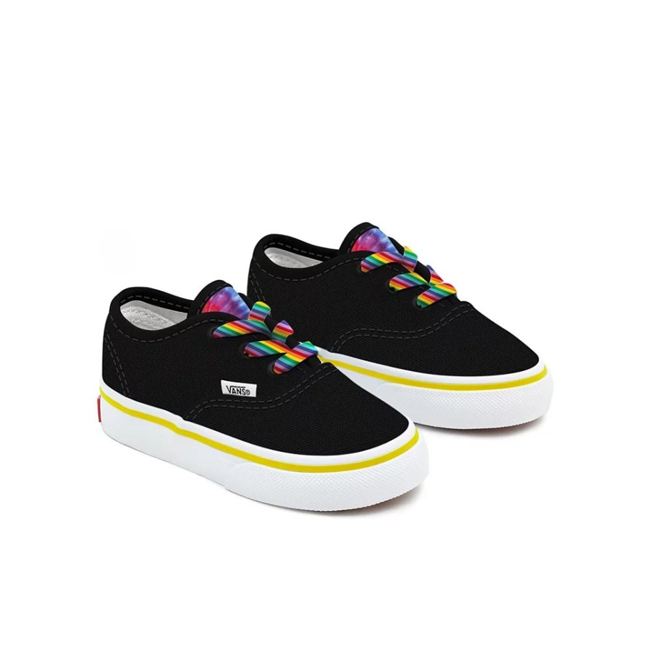Vans Bambin Customs Arc-en-ciel Tie Dye Chaussures Authentiques (1-4 Ans)