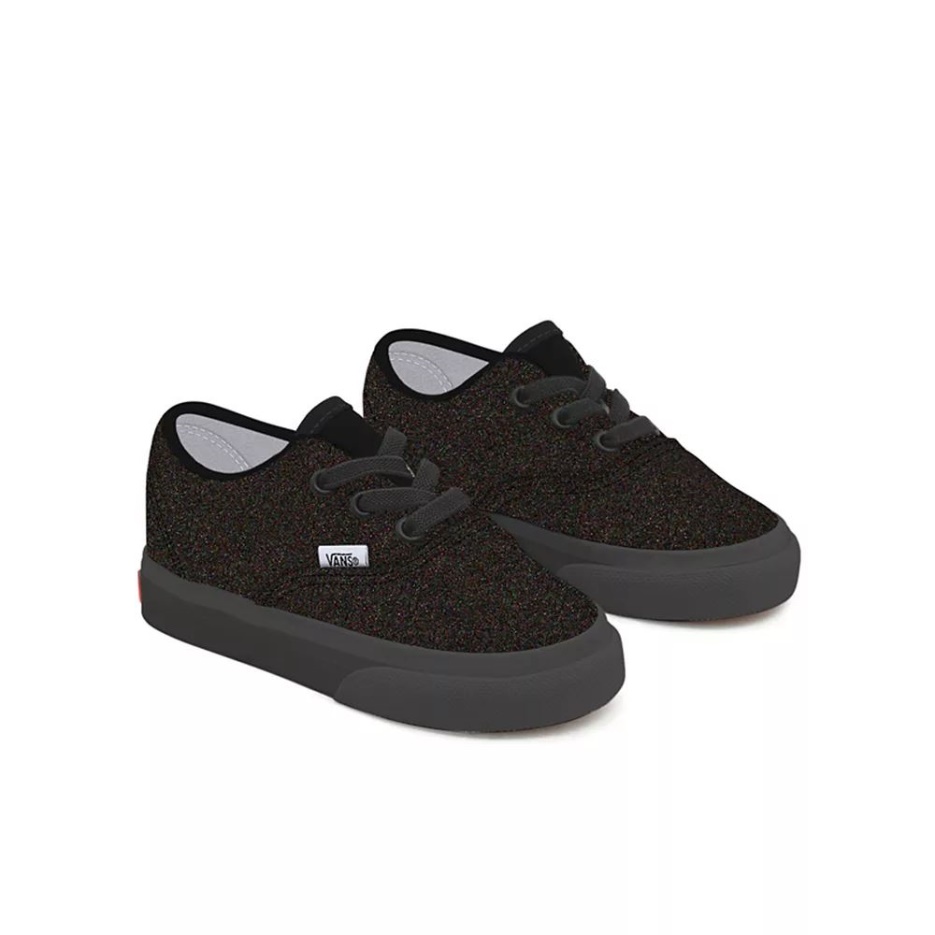 Vans Bambin Customs Total Black Glitter Authentique (1-4 Ans)